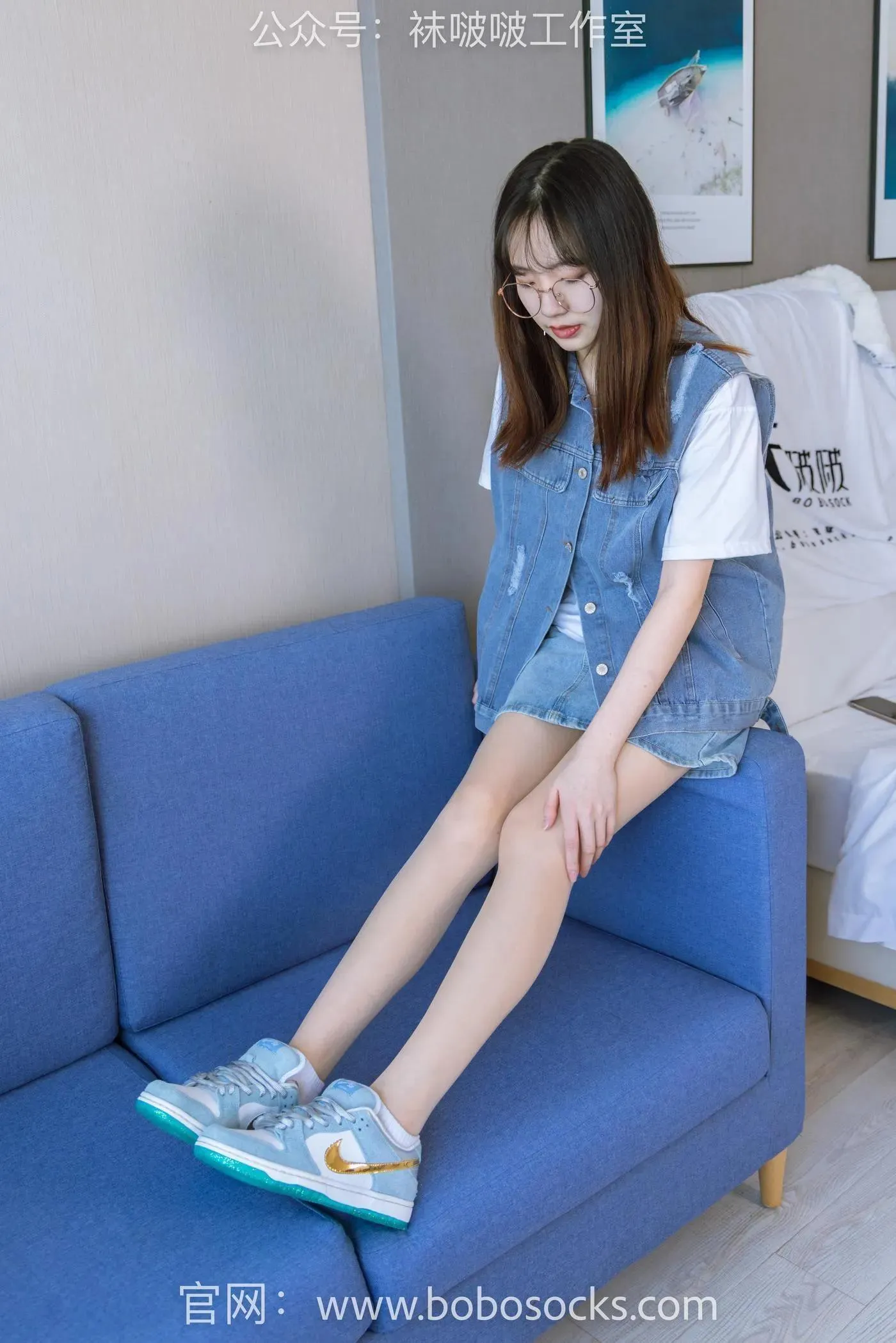 [BoBoSocks袜啵啵]NO.123 小甜豆-板鞋、白棉袜、肉丝 [140P]插图7